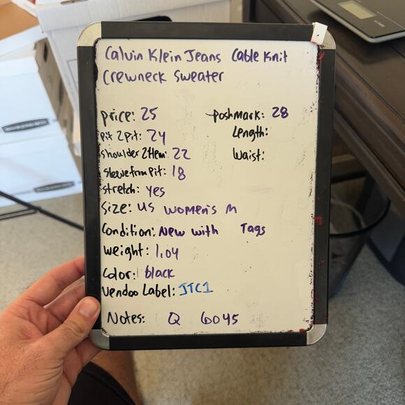 Calvin Klein Jeans Cable Knit Crewneck Sweater US Women's M - Picture 5 of 5